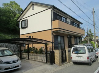 神戸市垂水区S様邸外壁塗装・屋根塗装　ガイナ仕様サムネイル