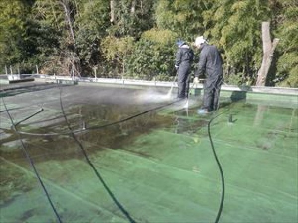 神戸市垂水区　MFﾏﾝｼｮﾝ　改修塗装工事　高圧洗浄サムネイル