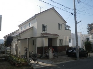 神戸市垂水区　A様邸　外壁塗装工事・植栽伐採サムネイル