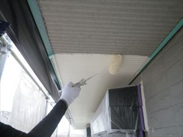 神戸市西区　n様邸　外壁塗装・屋根塗装工事　2階外壁と軒の塗装サムネイル