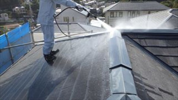 神戸市垂水区　A様邸　外壁塗装・屋根塗装工事　外壁屋根高圧洗浄サムネイル