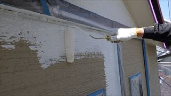 明石市　O様邸　外壁塗装・屋根塗装工事　2階外壁の塗装・断熱塗料ガイナサムネイル