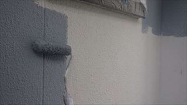 神戸市東灘区　MR様邸　外壁ｶﾞｲﾅ塗装・屋根ﾌｯｿ塗装工事　残りの外壁ｶﾞｲﾅ上塗りサムネイル