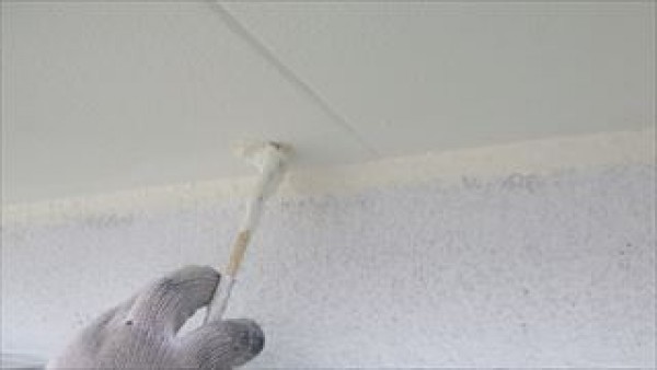 神戸市北区　OG様邸　外壁ガイナ塗装・屋根塗装工事　南・東面外壁ｶﾞｲﾅ上塗りと屋根の上塗り1回目サムネイル