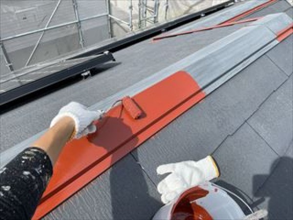 付帯部の塗装とカラーベスト屋根の下塗り　神戸市垂水区IS様邸塗装工事サムネイル