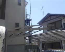 神戸市垂水区G様邸塗装工事　足場組みサムネイル